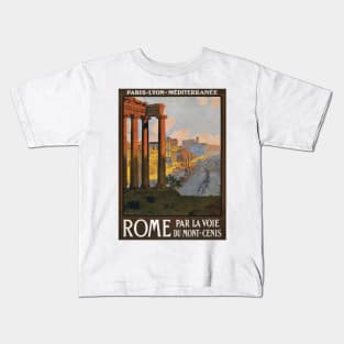 Vintage Travel Poster Italy Rome Kids T-Shirt